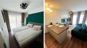 דירה להשקעה במרכז בודפשט סלון וחדר שינה